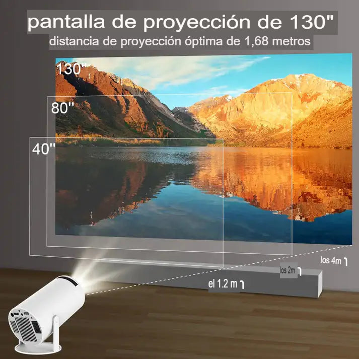 PROYECTOR ULTRA HD SISTEMA ANDROID-Vive la experiencia cinematográfica en casa 📽️🎬"